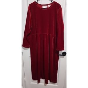 Erika II Studio red velvet velour dress Size 1X
